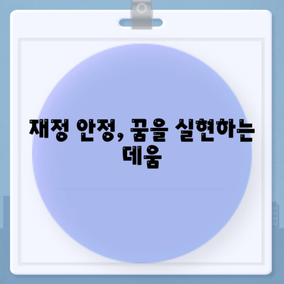 재정 안정, 꿈을 실현하는 데움