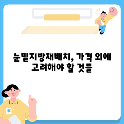 눈밑지방재배치 가격