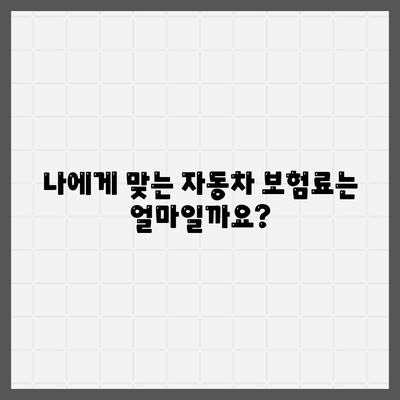 자동차 보험료 계산