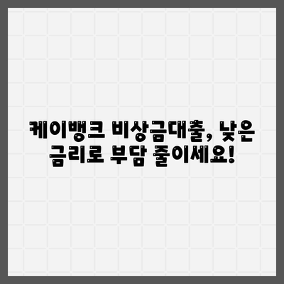 케이뱅크 비상금대출