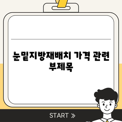 눈밑지방재배치 가격