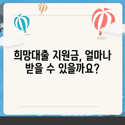 소상공인 희망대출 지원금 신청