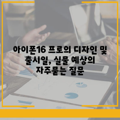 아이폰16 프로의 디자인 및 출시일, 실물 예상