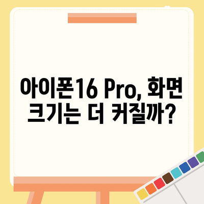 아이폰16 시리즈 변화점 5가지, Pro 및 Pro Max 화면 확대?