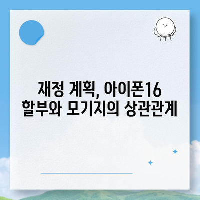 아이폰16 할부와 모기지 | 상호 연관성 및 잠재적 영향