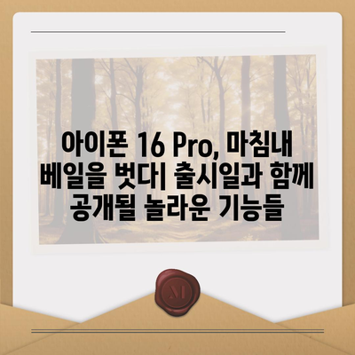 아이폰 16 내부 설계 파격 변화, Pro 출시일