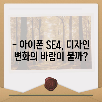 아이폰 SE4 디자인 변경, 아이폰 16 미니 출시 여부