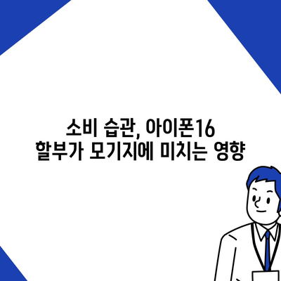 아이폰16 할부와 모기지 | 상호 연관성 및 잠재적 영향