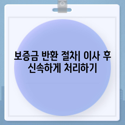 임차권 보호를 위한 이사 후 절차