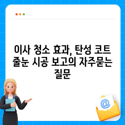 이사 청소 효과, 탄성 코트 줄눈 시공 보고