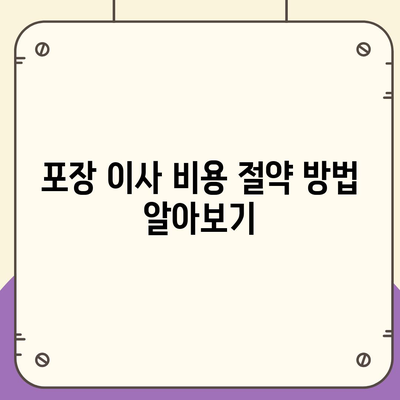 포장 이사 비용 비교를 A to Z까지 탐구하기