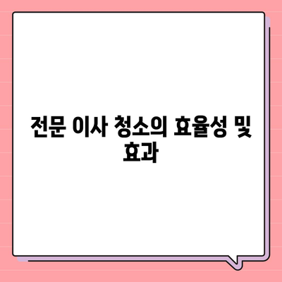 부산 이사 청소업체 소개, 최선의 서비스 제공