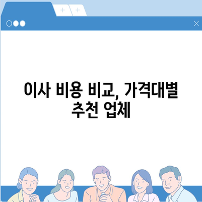 포장 이사 비용 비교 | 가장 저렴한 업체 찾기