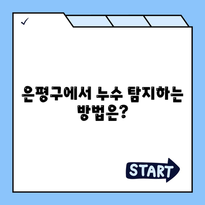 빌라 누수 책임 및 은평구 누수 탐지, 셀프 인테리어 누수 문제 해결