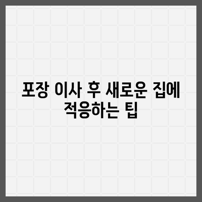 평택 포장 이사, 신중한 결정을 위한 안내서