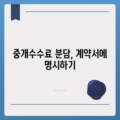 계약 만기 전 이사에 따른 중개수수료 분담 문제 해결