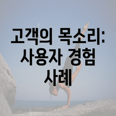 고객의 목소리: 사용자 경험 사례