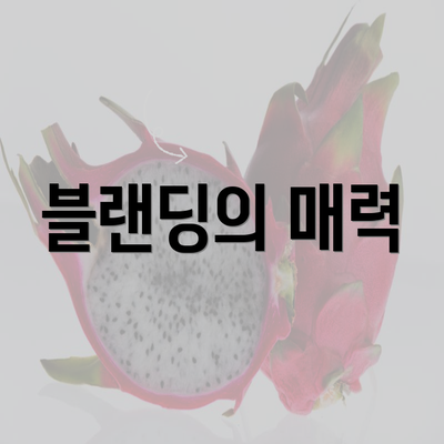 블랜딩의 매력