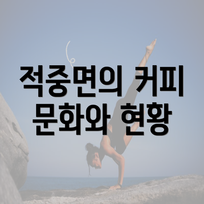 적중면의 커피 문화와 현황