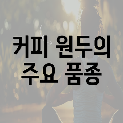 커피 원두의 주요 품종