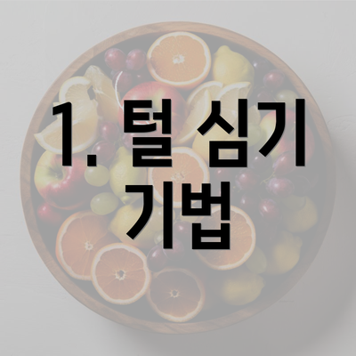 1. 털 심기 기법