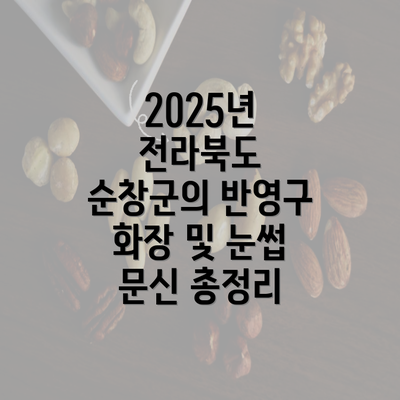 2025년 전라북도 순창군의 반영구 화장 및 눈썹 문신 총정리