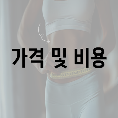 가격 및 비용