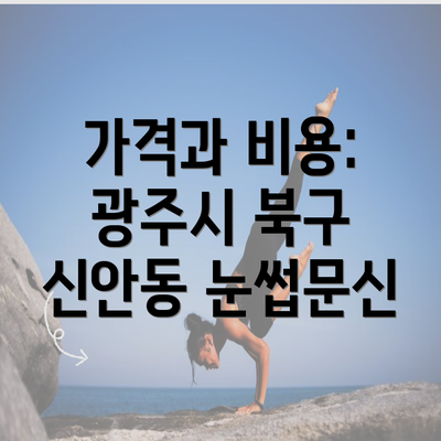 가격과 비용: 광주시 북구 신안동 눈썹문신