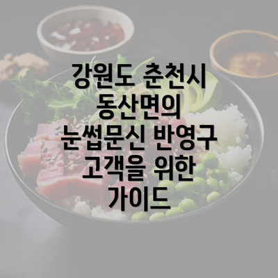 강원도 춘천시 동산면의 눈썹문신 반영구 고객을 위한 가이드