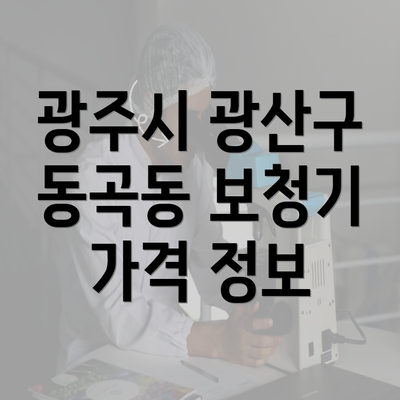 광주시 광산구 동곡동 보청기 가격 정보