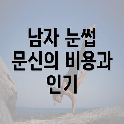 남자 눈썹 문신의 비용과 인기