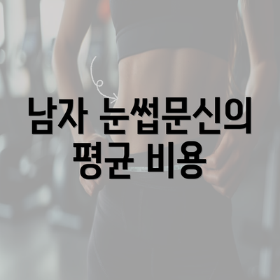 남자 눈썹문신의 평균 비용