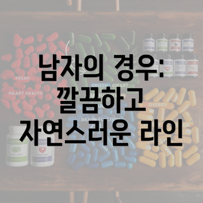 남자의 경우: 깔끔하고 자연스러운 라인