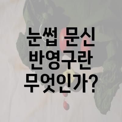 눈썹 문신 반영구란 무엇인가?