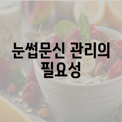 눈썹문신 관리의 필요성