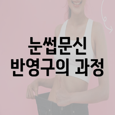 눈썹문신 반영구의 과정