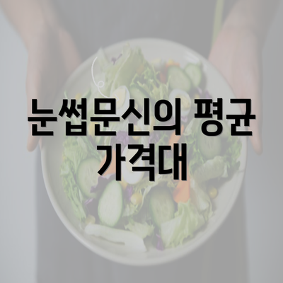 눈썹문신의 평균 가격대