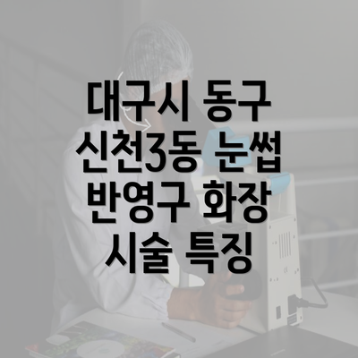 대구시 동구 신천3동 눈썹 반영구 화장 시술 특징