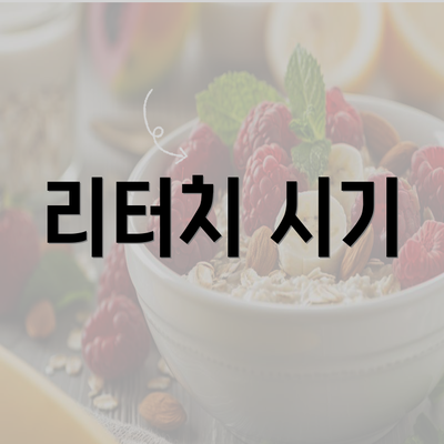 리터치 시기