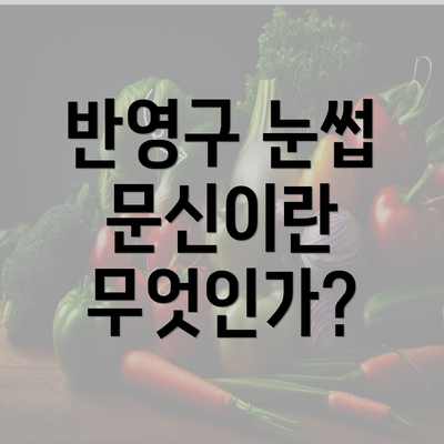 반영구 눈썹 문신이란 무엇인가?