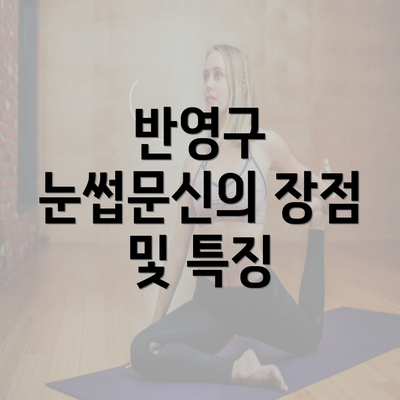 반영구 눈썹문신의 장점 및 특징