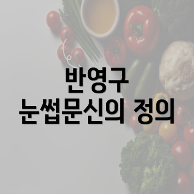 반영구 눈썹문신의 정의