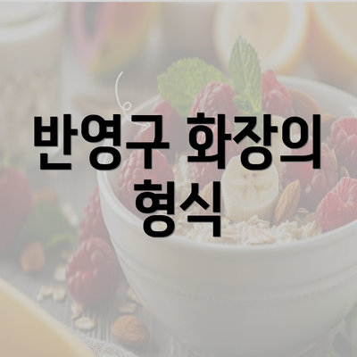 반영구 화장의 형식