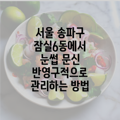 서울 송파구 잠실6동에서 눈썹 문신 반영구적으로 관리하는 방법