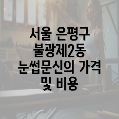 서울 은평구 불광제2동 눈썹문신의 가격 및 비용