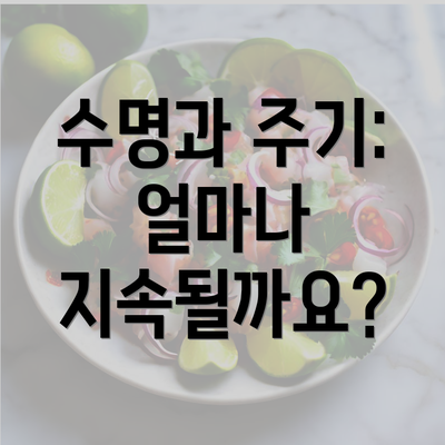 수명과 주기: 얼마나 지속될까요?