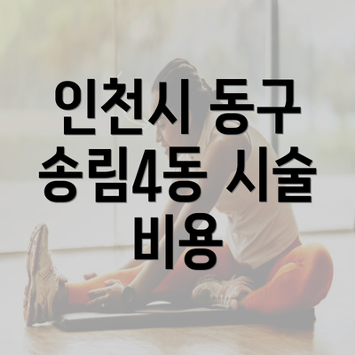 인천시 동구 송림4동 시술 비용