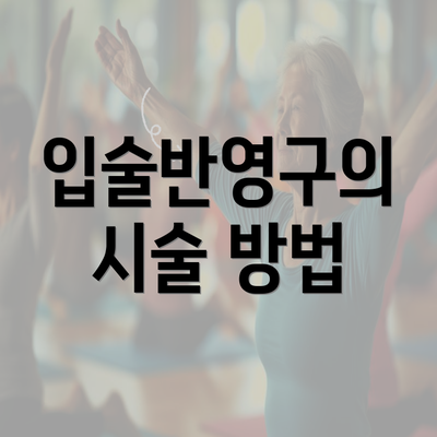 입술반영구의 시술 방법