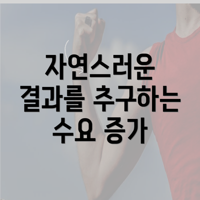 자연스러운 결과를 추구하는 수요 증가