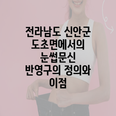 전라남도 신안군 도초면에서의 눈썹문신 반영구의 정의와 이점